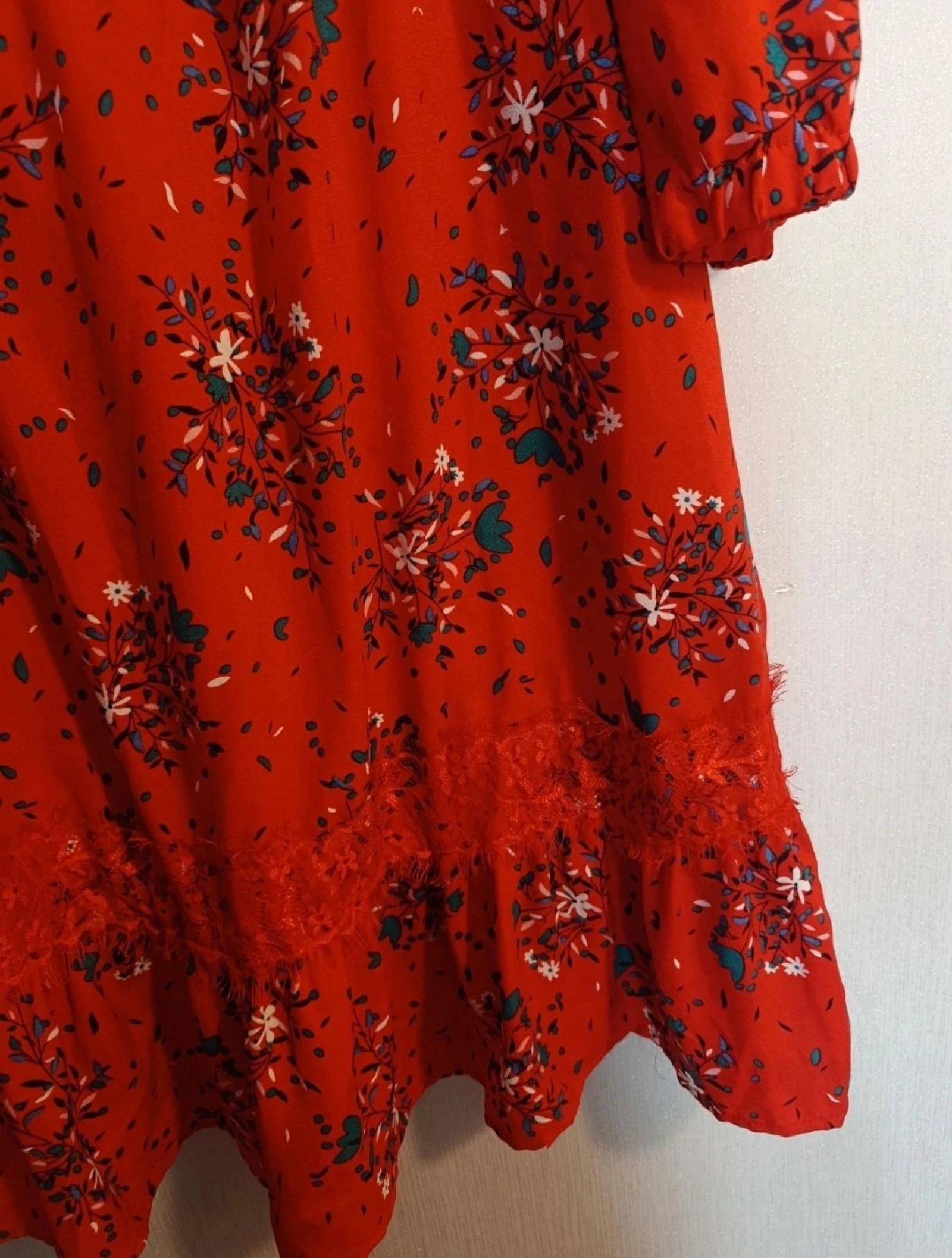 Red Blancheporte dress with floral print 100% Viscose Size 42 (FR) 3/4 sleeves – photo 2